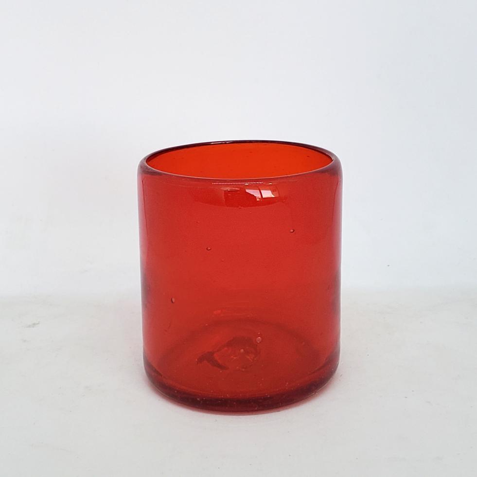 Sale Items / Solid Ruby Red 9 oz Short Tumblers  / Enhance your favorite drink with these colorful handcrafted glasses.